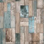 3D Wood Design Kitchen Bathroom Wallpaper , Durable PVC Wallcovering