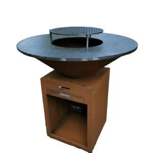 Wholesale 100cm Dia Corten Fire Pit Charcoal Barbecue Grill from china suppliers