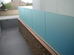 Wholesale Acid Etched Tempered Glass Fence , Tempered Glass Railings For Decks from china suppliers