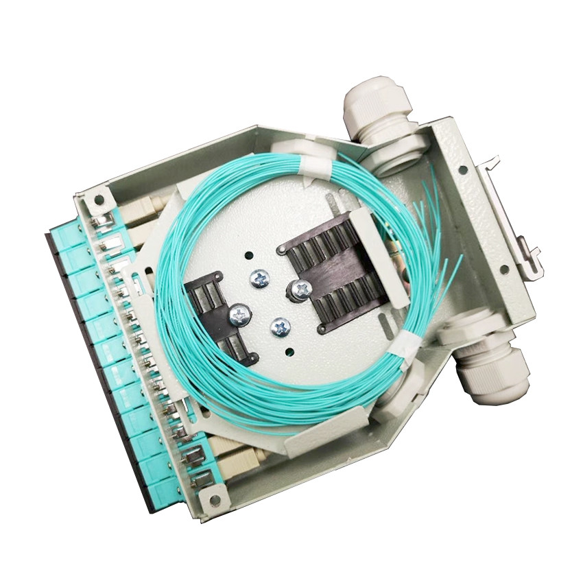 C45 DIN Rail Fiber Optic Terminal Box 12 Port SC MPO Prefabricated Cabinet