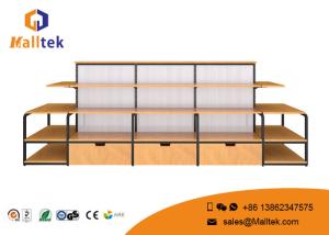 Wholesale Customized Wooden Retail Displays Wooden Display Wall Shelves Stainless Steel Frame from china suppliers