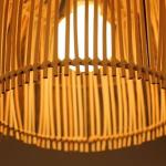 Wicker Rattan Shade Pendant Light Fixture Vintage Industrial Rustic Asian