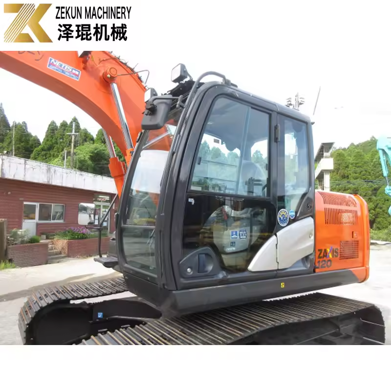 Stable Performance Used Hitachi Zaxis 120 Excavator with 66kw Power and Radiator