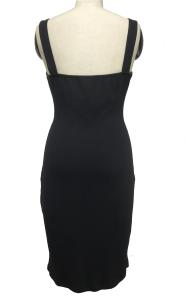 Wholesale Cotton Material Custom Womens Dresses Black Color Sleeveless Short Dress from china suppliers