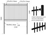 Flat Top Tubular Steel Fence