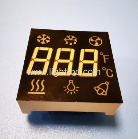 Ultra Red Customized Triple Digit 7 Segment LED Display Common Anode For Refrigerator Control
