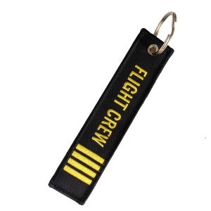 Wholesale Yellow Airplane Letter Double Sided Embroidered Keychain Aviator Keychain Fashion Gadget from china suppliers