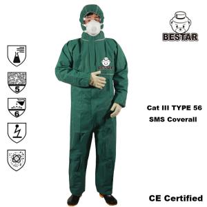 Wholesale Type 5 6 SMS Waterproof Disposable Coveralls Type 5 &amp; 6 Suits With Hood For Asbestos from china suppliers