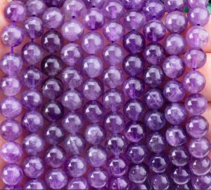 Wholesale Round Semi Precious Purple Stone 6mm Amethyst Gemstone Beads from china suppliers