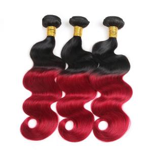 Wholesale Colored Ombre Hair Weave Body Wave Malaysian Hair Bundles Thick Hair Ends from china suppliers