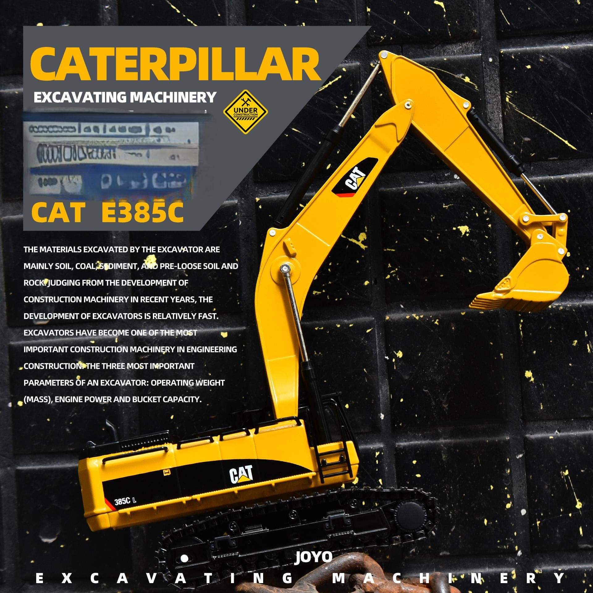 Carter CAT385C Excavator Model Alloy Metal Soil Engineering Original Simulation Hand Car Ornaments