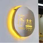 Acrylic Light Box Letter Round Double Sided Signs Metal Base Blister Led Light