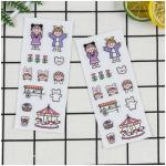 0.08mm Vinyl Cartoon Stickers Milky White PVC Custom Waterproof Stickers
