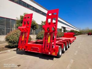 Wholesale 150t Load Capacity Steel Four-Wire Eight-Axis Lowbed Trailer for Heavy-Duty Transport from china suppliers