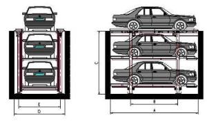 Wholesale Stereo Auto Park Garage 415V 2700kg Double Cylinder Galvanized Surface from china suppliers