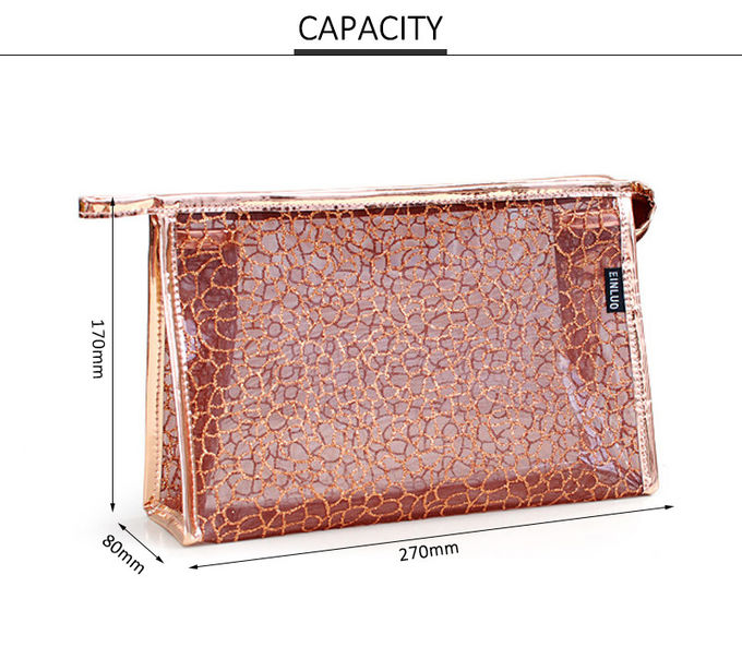 Fashion Custom Stone Pattern Pvc Cosmetic Toiletry Bag