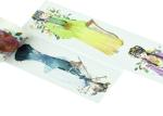 Vintage wide Washi Paper Stickers for scrapbook