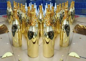 Wholesale Electroplated Item Mirror Gold Color Custom Fiberglass Champagne Bottle from china suppliers