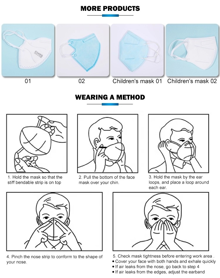 COVID-19 Prevention KN95 Particulate Respirator Mask With Adjustable Nose Piece