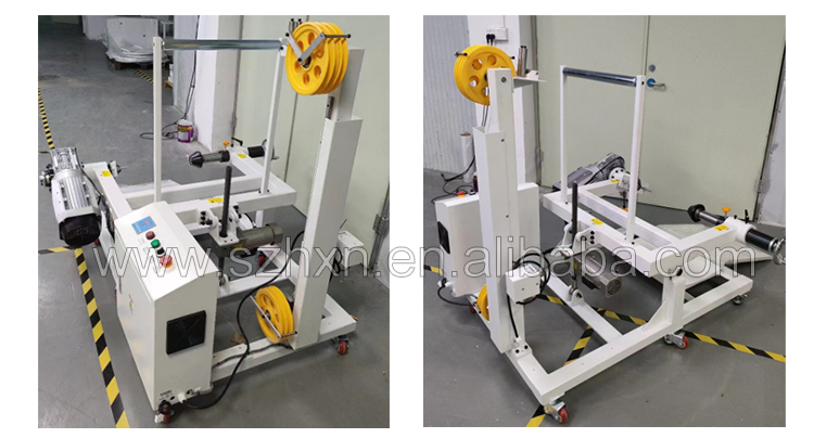 300kg Max Loading Cable Wire Pay-off Machine with Wire Feeder and 700MM Rail Travel