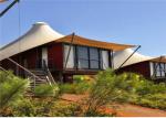 Waterproof Glamping Hotel Tent Flame Retardant Sturdy Steel Frame Structure