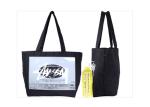 Durable Cotton Tote Bags Black Cotton Fabric Natural Environmental Protection