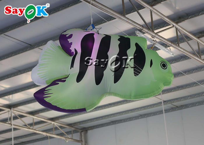 Festive Commercial 2m Inflatable Decoration Tropical Fish With LED