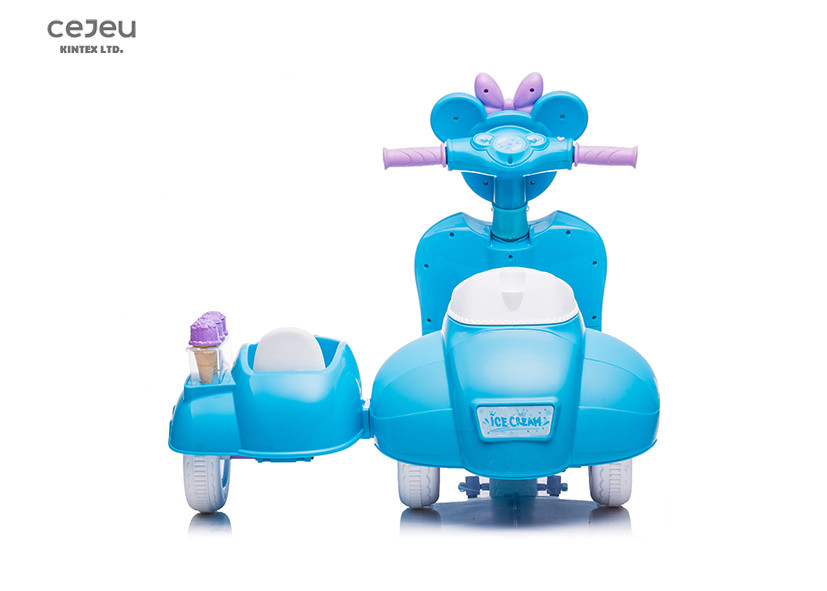 Tricycle Kids Riding Motorcycles 6V Chargeable Battery Front Heart Light
