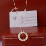 Classic Love Necklace with 3 Diamonds in 18K Yellow Gold iconic Symbol of Love