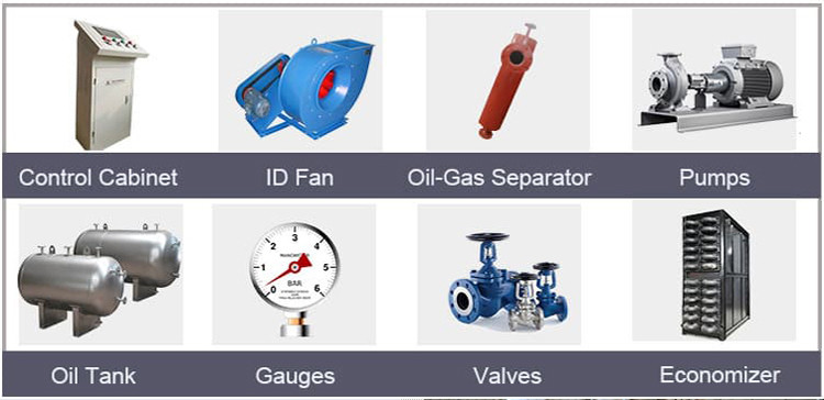 700KW Coal Fired Vertical Thermal Fluid Heaters , Biomass Thermal Oil Boiler Heating System