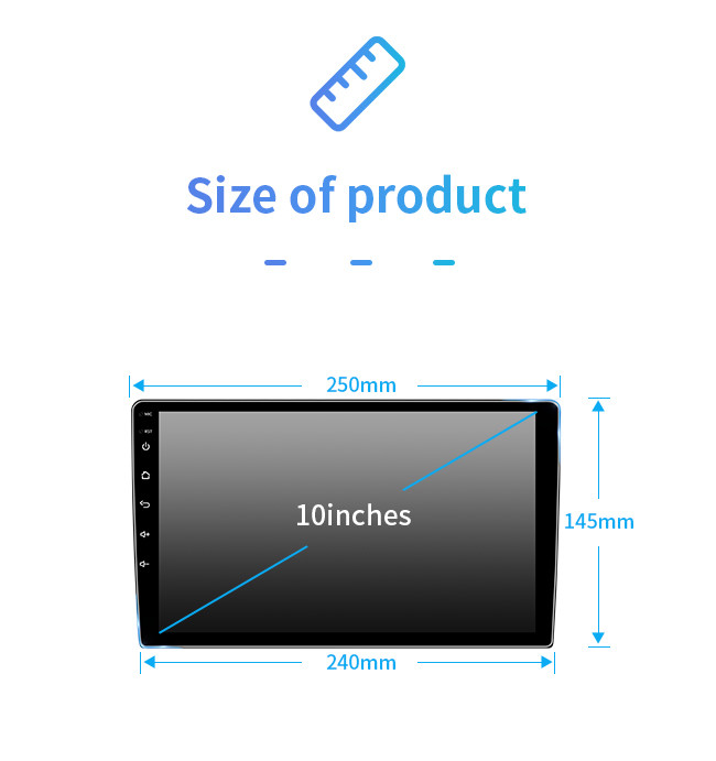 10 Inch Android 10 Quad Core Car DVD Audio Player For RAV4 with WIFI GPS Radio Stereo BT Carplay 4G IPS