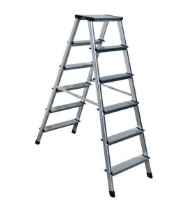 Wholesale GS Outdoor Silver Multipurpose Aluminium Foldable Ladder 2x6 Steps from china suppliers