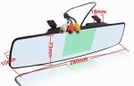 Ouchuangbo 3.5 inch digital display Rear view mirror Can play VCD /DVD /CCTV