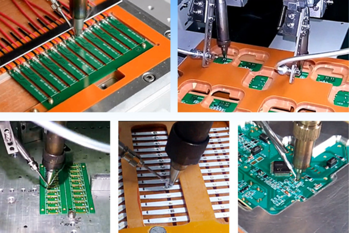 Two Workbenches Available for Switching System Auto Soldering Robot with Display 1