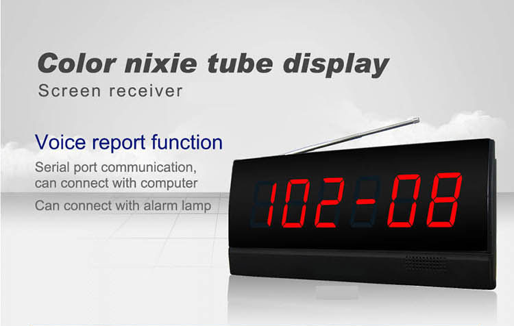 Restaurant wireless voice paging system digital display receiver support connect with computer