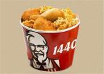 PLA Coated Paper Fried Chicken Waterproof Paper Food Buckets With Lid