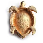 Creative Die casting 100*140mm Metal Turtle Ashtray Gold Zinc Alloy Ashtray