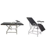 Stainless Steel Simple Black Obstetric Table Gynecological Examination Bed