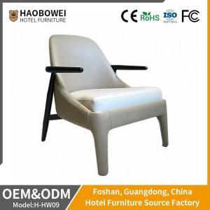 Wholesale Home Furniture Wholesale Luxury Ash Wood PU Leather Armrest Leisure Bedroom Chair from china suppliers
