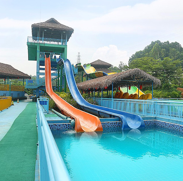 Fiberglass Kamikaze Water Slide Customized High Speed Water Slide 12m Height