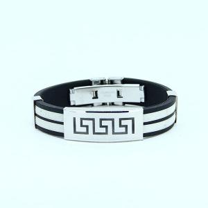 Wholesale Factory Direct Stainless Steel High Quality Silicone Bracelet Bangle LBI37 from china suppliers