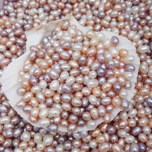 Wholesale Wholesale AAA Grade 5-6mm and 6-7mm and 7-8mm no hole Rice Shape real pearl Colorized Freshwater Loose Pearl Beads from china suppliers