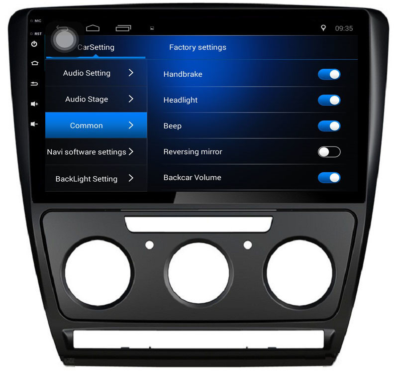 Ouchuangbo car gps head unit stereo android 8.1 for Skoda Octavia 2010-2013 manual support USB SWC wifi AUX radio