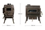 Wood Burning Real Fire Fireplace European Style Retro Cast Iron Wood Burning