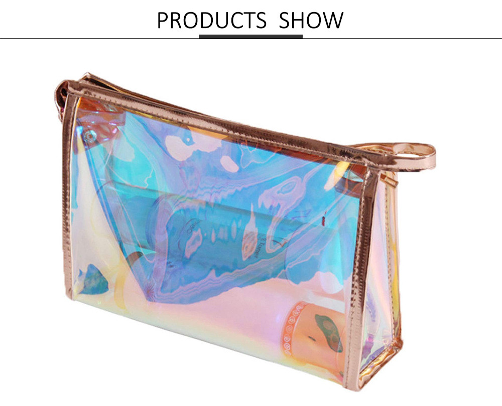 Holographic PVC Travel Makeup Organizer For Girl