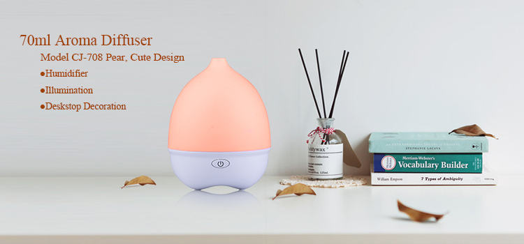 3D Glass Oil Ultrasonic Aroma Diffuser 70ml Electric USB Powered