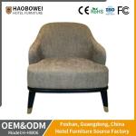 Wholesale Leisure Durable Solid Wood Fabric Hotel Lobby Furniture OEM Factory
