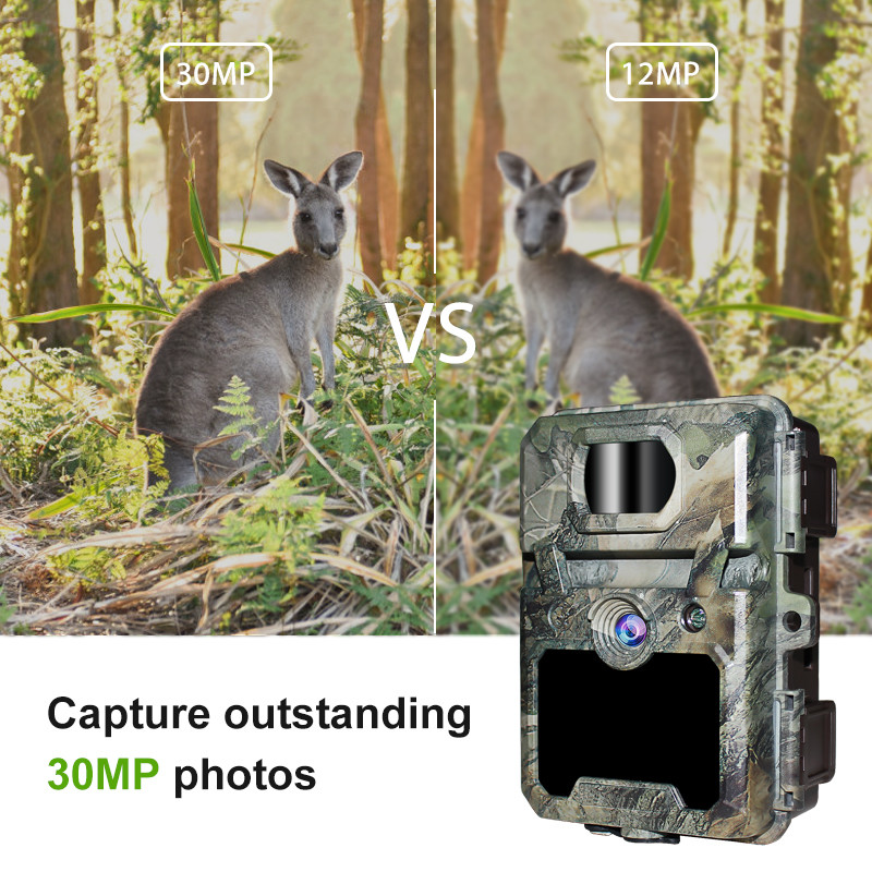 Hidden 2.4 Inch LCD 30MP Wildlife Hunting Camera PIR Sensitivity