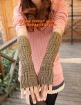 Winter Warm Imitation Rabbit Faux Fur Women Gloves Knitted Patchwork Waist