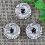 Custom hot sale gold color five-pointed star alloy 17 mm denim snap button for